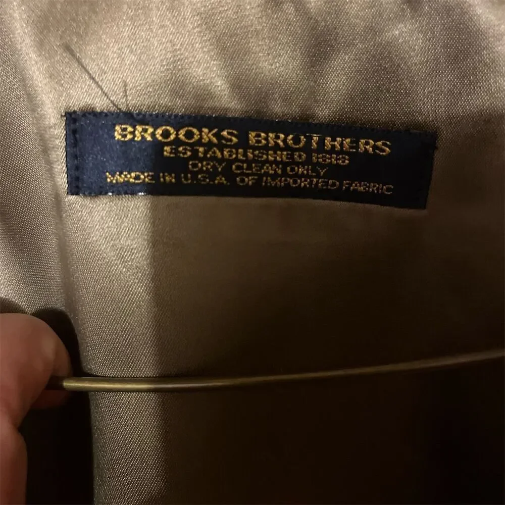 VTG Brooks Brothers women’s Beige Trench Coat Size M Double-Breasted Formal